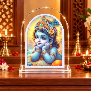 Lord Krishna L Shape Acrylic Showpiece 3 X 3.5 Inch For Home, Office And Car (F177546) Lord Krishna L Shape Acrylic Showpiece 3 X 3.5 Inch For Home, Office And Car (F177546)