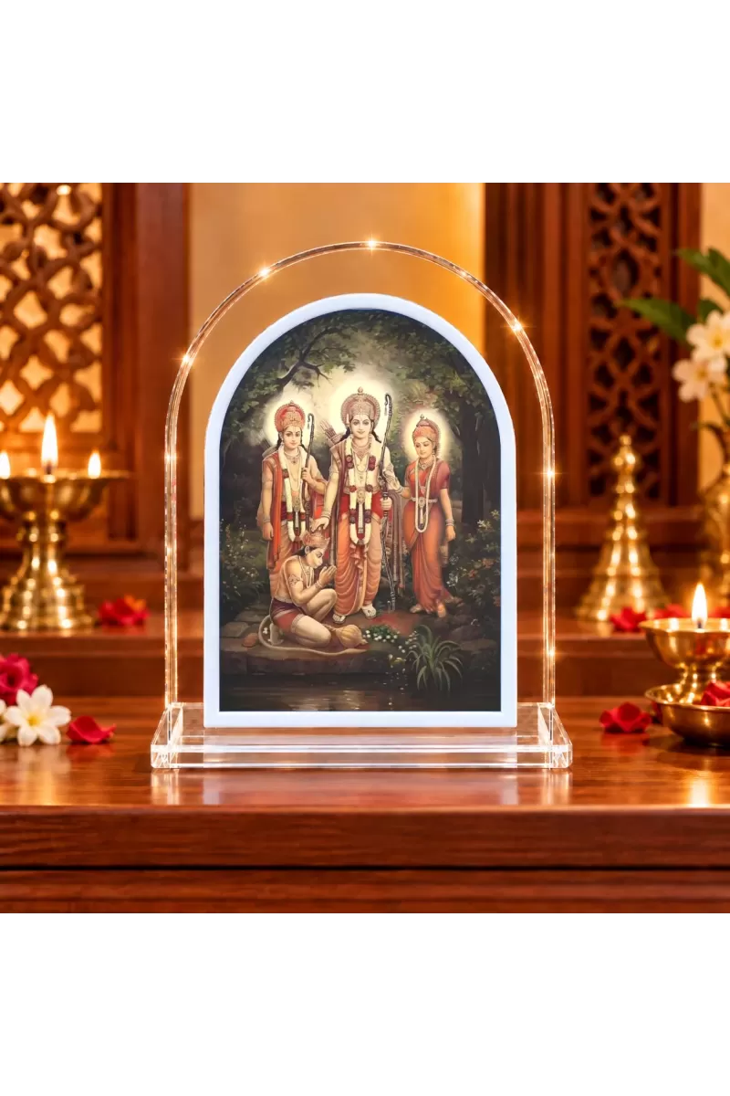 Lord Ram L Shape Acrylic Showpiece 3 X 3.5 Inch For Home, Office And Car (F177548)