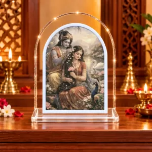 Radha Krishna L Shape Acrylic Showpiece 3 X 3.5 Inch For Home, Office And Car (F177551) Radha Krishna L Shape Acrylic Showpiece 3 X 3.5 Inch For Home, Office And Car (F177551)