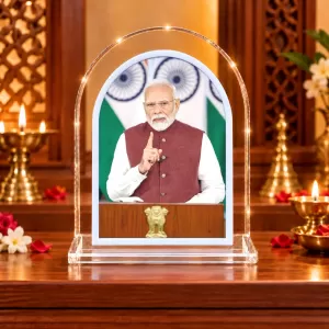 Narendra Modi L Shape Acrylic Showpiece 3 X 3.5 Inch For Home, Office And Car (F177552) Narendra Modi L Shape Acrylic Showpiece 3 X 3.5 Inch For Home, Office And Car (F177552)