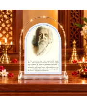 Sri Aurobindo L Shape Acrylic Showpiece 3 X 3.5 Inch For Home, Office And Car (F177557)