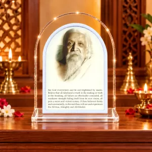 Sri Aurobindo L Shape Acrylic Showpiece 3 X 3.5 Inch For Home, Office And Car (F177557) Sri Aurobindo L Shape Acrylic Showpiece 3 X 3.5 Inch For Home, Office And Car (F177557)