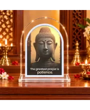 Buddha L Shape Acrylic Showpiece 3 X 3.5 Inch For Home, Office And Car (F177558)