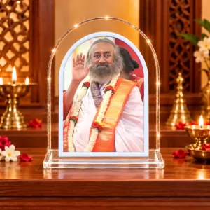 Sri Sri Ravi Shankar L Shape Acrylic Showpiece 3 X 3.5 Inch For Home, Office And Car (F177559) Sri Sri Ravi Shankar L Shape Acrylic Showpiece 3 X 3.5 Inch For Home, Office And Car (F177559)