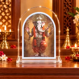 Lord Ganesha L Shape Acrylic Showpiece 3 X 3.5 Inch For Home, Office And Car (F177560) Lord Ganesha L Shape Acrylic Showpiece 3 X 3.5 Inch For Home, Office And Car (F177560)