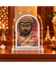 Buddha L Shape Acrylic Showpiece 3 X 3.5 Inch For Home, Office And Car (F177566)