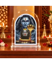 Lord Shiva L Shape Acrylic Showpiece 3 X 3.5 Inch For Home, Office And Car (F177568)