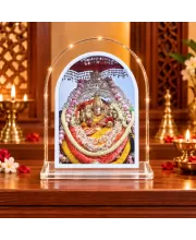 Goddess Sri Chamundeshwari Devi L Shape Acrylic Showpiece 3 X 3.5 Inch For Home, Office And Car (F177570)
