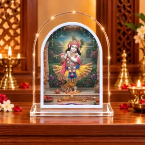 Lord Krishna L Shape Acrylic Showpiece 3 X 3.5 Inch For Home, Office And Car (F177572) Lord Krishna L Shape Acrylic Showpiece 3 X 3.5 Inch For Home, Office And Car (F177572)