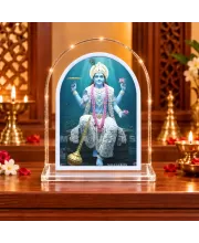 Lord Vishnu L Shape Acrylic Showpiece 3 X 3.5 Inch For Home, Office And Car (F177573)