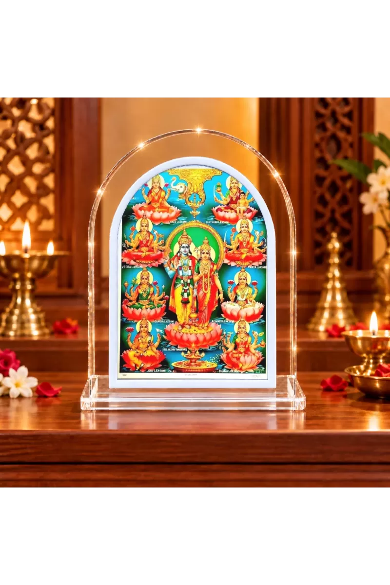 Astha Lakshmi L Shape Acrylic Showpiece 3 X 3.5 Inch For Home, Office And Car (F177574)