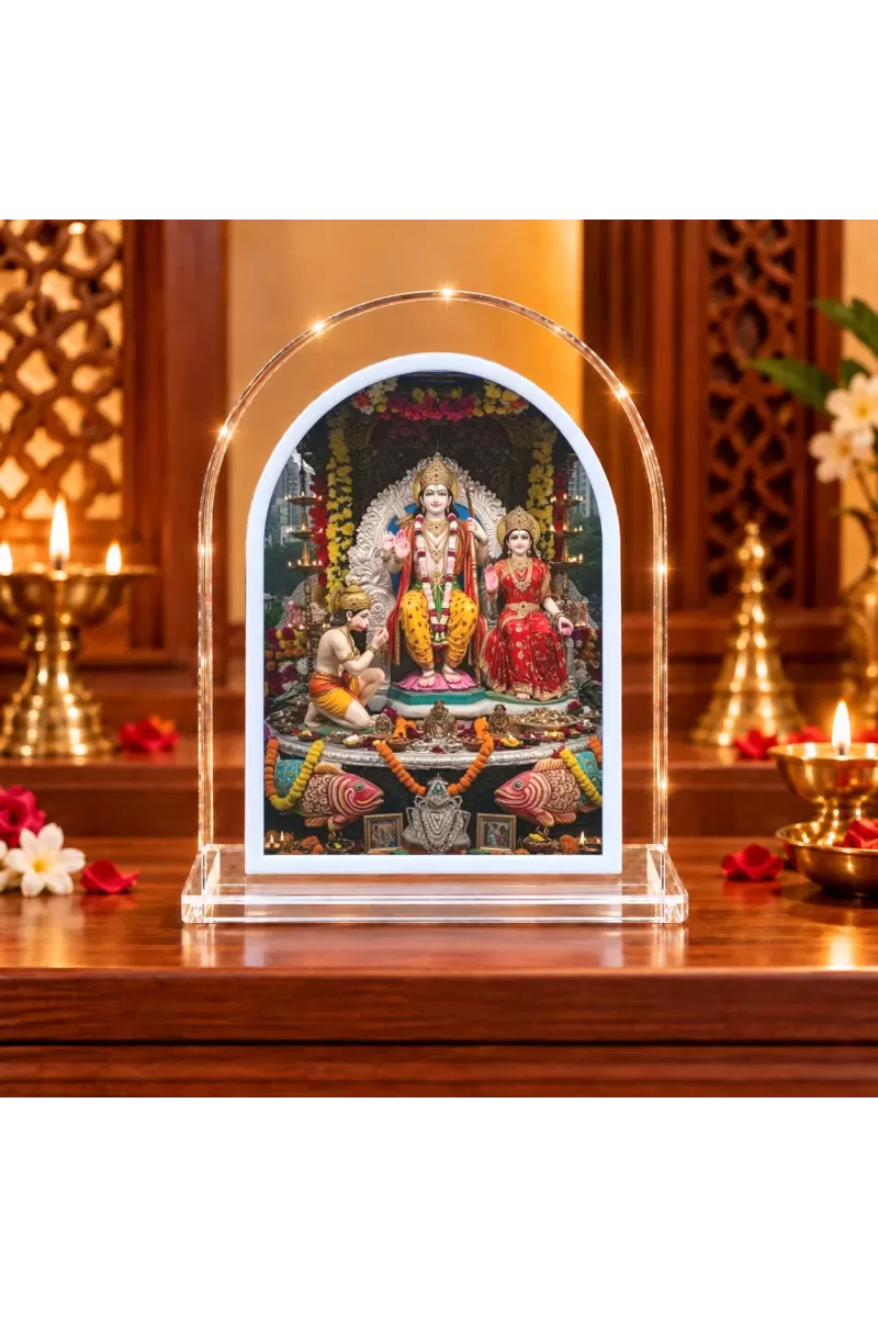 Lord Ram L Shape Acrylic Showpiece 3 X 3.5 Inch For Home, Office And Car (F177575)