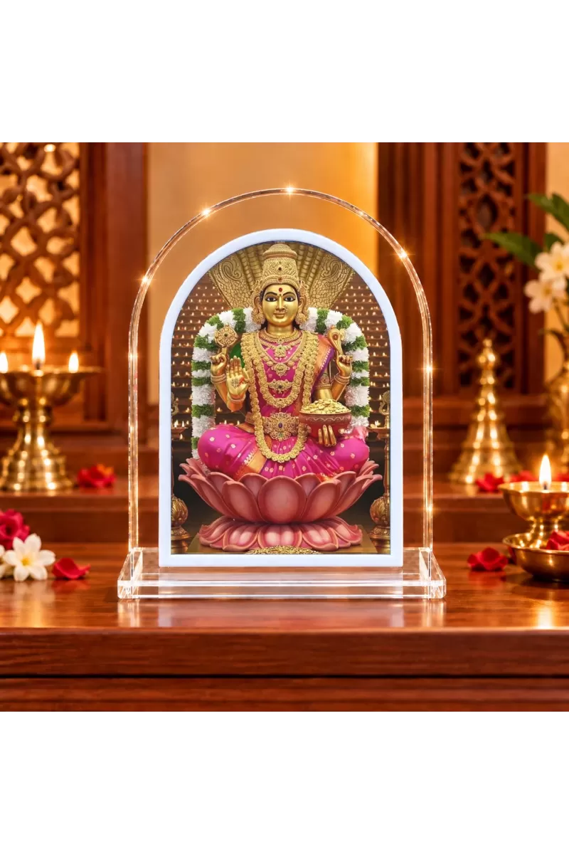Maa Manasa L Shape Acrylic Showpiece 3 X 3.5 Inch For Home, Office And Car (F177577)