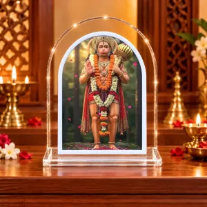 Hanuman L Shape Acrylic Showpiece 3 X 3.5 Inch For Home, Office And Car (F177579)