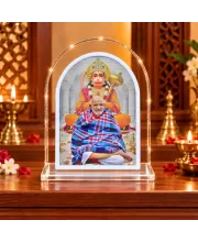 Neem Karoli Baba L Shape Acrylic Showpiece 3 X 3.5 Inch For Home, Office And Car (F177580)