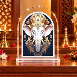 Lord Ganesha L Shape Acrylic Showpiece 3 X 3.5 Inch For Home, Office And Car (F177582) Lord Ganesha L Shape Acrylic Showpiece 3 X 3.5 Inch For Home, Office And Car (F177582)