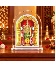 Lord Murugan L Shape Acrylic Showpiece 3 X 3.5 Inch For Home, Office And Car (F177583)