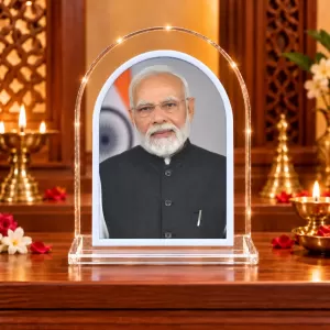 Narendra Modi L Shape Acrylic Showpiece 3 X 3.5 Inch For Home, Office And Car (F177584) Narendra Modi L Shape Acrylic Showpiece 3 X 3.5 Inch For Home, Office And Car (F177584)