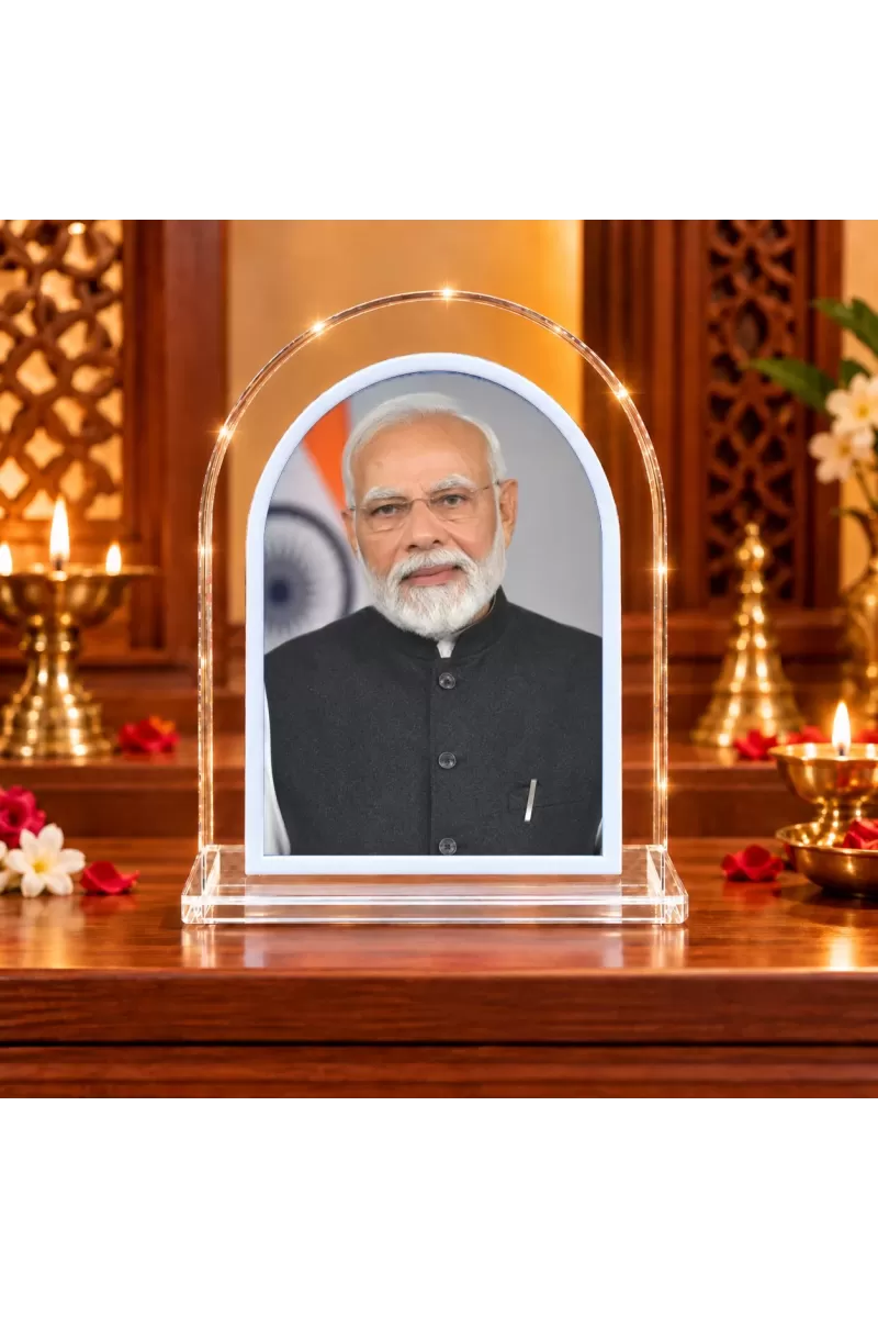 Narendra Modi L Shape Acrylic Showpiece 3 X 3.5 Inch For Home, Office And Car (F177584)