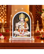 Hanuman L Shape Acrylic Showpiece 3 X 3.5 Inch For Home, Office And Car (F177586)