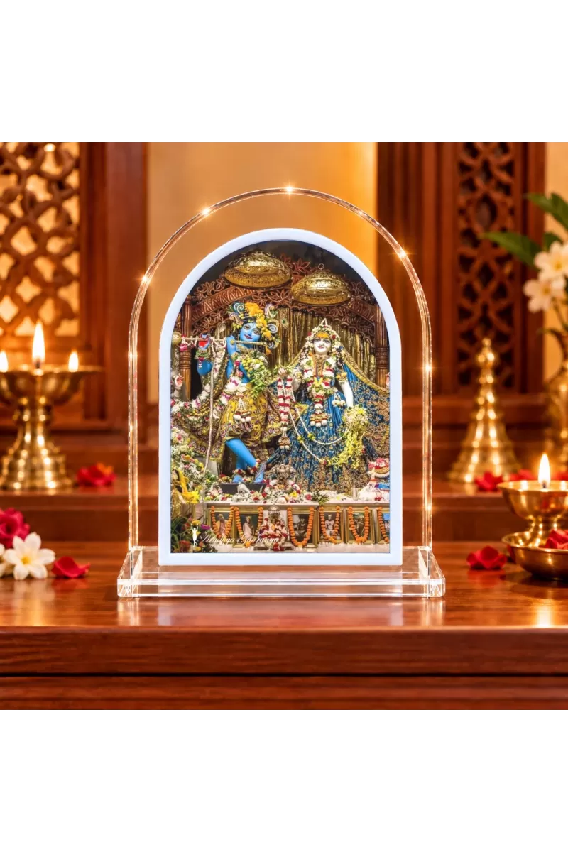 Radha Krishna L Shape Acrylic Showpiece 3 X 3.5 Inch For Home, Office And Car (F177589)