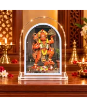 Hanuman L Shape Acrylic Showpiece 3 X 3.5 Inch For Home, Office And Car (F177593)
