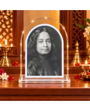 Paramahansa Yogananda L Shape Acrylic Showpiece 3 X 3.5 Inch For Home, Office And Car (F177594)
