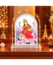 Maa Durga L Shape Acrylic Showpiece 3 X 3.5 Inch For Home, Office And Car (F177595)