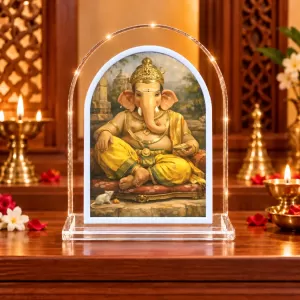 Lord Ganesha L Shape Acrylic Showpiece 3 X 3.5 Inch For Home, Office And Car (F177596) Lord Ganesha L Shape Acrylic Showpiece 3 X 3.5 Inch For Home, Office And Car (F177596)