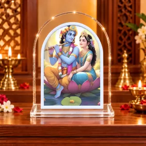 Radha Krishna L Shape Acrylic Showpiece 3 X 3.5 Inch For Home, Office And Car (F177598) Radha Krishna L Shape Acrylic Showpiece 3 X 3.5 Inch For Home, Office And Car (F177598)