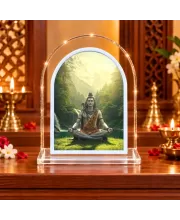 Lord Shiva L Shape Acrylic Showpiece 3 X 3.5 Inch For Home, Office And Car (F177599)