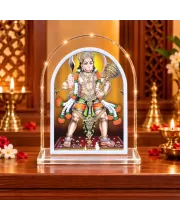 Hanuman L Shape Acrylic Showpiece 3 X 3.5 Inch For Home, Office And Car (F177602)