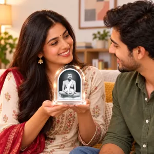 Ramakrishna Paramahamsa L Shape Acrylic Showpiece 3 X 3.5 Inch For Home, Office And Car (F176379) Ramakrishna Paramahamsa L Shape Acrylic Showpiece 3 X 3.5 Inch For Home, Office And Car (F176379)