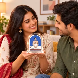 Shree Shree Anukul L Shape Acrylic Showpiece 3 X 3.5 Inch For Home, Office And Car (F176732) Shree Shree Anukul L Shape Acrylic Showpiece 3 X 3.5 Inch For Home, Office And Car (F176732)
