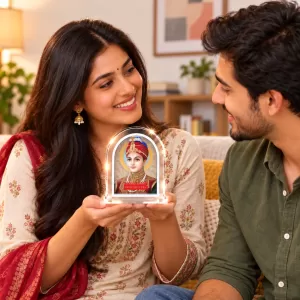 Guru Harkrishan Sahib Ji L Shape Acrylic Showpiece 3 X 3.5 Inch For Home, Office And Car (F177517) Guru Harkrishan Sahib Ji L Shape Acrylic Showpiece 3 X 3.5 Inch For Home, Office And Car (F177517)