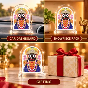 Lord Jagannath L Shape Acrylic Showpiece 3 X 3.5 Inch For Home, Office And Car (F175698) Lord Jagannath L Shape Acrylic Showpiece 3 X 3.5 Inch For Home, Office And Car (F175698)