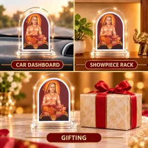 Adi Shankaracharya L Shape Acrylic Showpiece 3 X 3.5 Inch For Home, Office And Car (F175705)