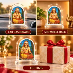 Adi Shankaracharya L Shape Acrylic Showpiece 3 X 3.5 Inch For Home, Office And Car (F175719)