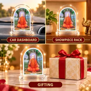 Adi Shankaracharya L Shape Acrylic Showpiece 3 X 3.5 Inch For Home, Office And Car (F175750)