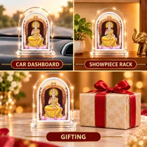 Goddess Tripureswari L Shape Acrylic Showpiece 3 X 3.5 Inch For Home, Office And Car (F175767) Goddess Tripureswari L Shape Acrylic Showpiece 3 X 3.5 Inch For Home, Office And Car (F175767)