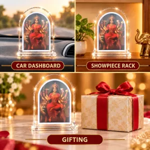 Durga Maa L Shape Acrylic Showpiece 3 X 3.5 Inch For Home, Office And Car (F175780) Durga Maa L Shape Acrylic Showpiece 3 X 3.5 Inch For Home, Office And Car (F175780)