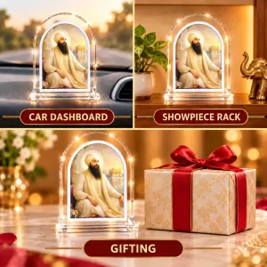 Guru Nanak Ji L Shape Acrylic Showpiece 3 X 3.5 Inch For Home, Office And Car (F175829) Guru Nanak Ji L Shape Acrylic Showpiece 3 X 3.5 Inch For Home, Office And Car (F175829)