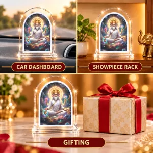 Lord Brahma L Shape Acrylic Showpiece 3 X 3.5 Inch For Home, Office And Car (F175845) Lord Brahma L Shape Acrylic Showpiece 3 X 3.5 Inch For Home, Office And Car (F175845)