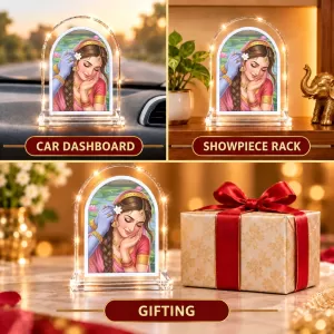 Shree Radha L Shape Acrylic Showpiece 3 X 3.5 Inch For Home, Office And Car (F175859) Shree Radha L Shape Acrylic Showpiece 3 X 3.5 Inch For Home, Office And Car (F175859)
