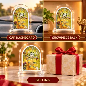 Radha Rani L Shape Acrylic Showpiece 3 X 3.5 Inch For Home, Office And Car (F175865)