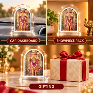 Hanuman L Shape Acrylic Showpiece 3 X 3.5 Inch For Home, Office And Car (F175870)