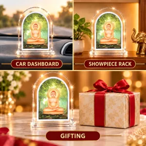 Lord Buddha L Shape Acrylic Showpiece 3 X 3.5 Inch For Home, Office And Car (F175878) Lord Buddha L Shape Acrylic Showpiece 3 X 3.5 Inch For Home, Office And Car (F175878)
