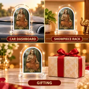 Adi Shankaracharya L Shape Acrylic Showpiece 3 X 3.5 Inch For Home, Office And Car (F175895)