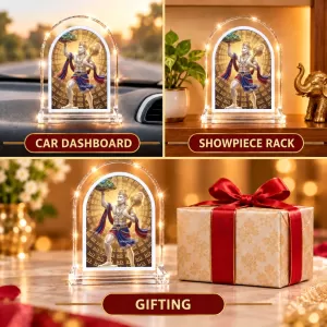 Hanuman L Shape Acrylic Showpiece 3 X 3.5 Inch For Home, Office And Car (F175907)