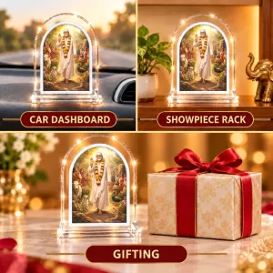 Sai Baba L Shape Acrylic Showpiece 3 X 3.5 Inch For Home, Office And Car (F175930)